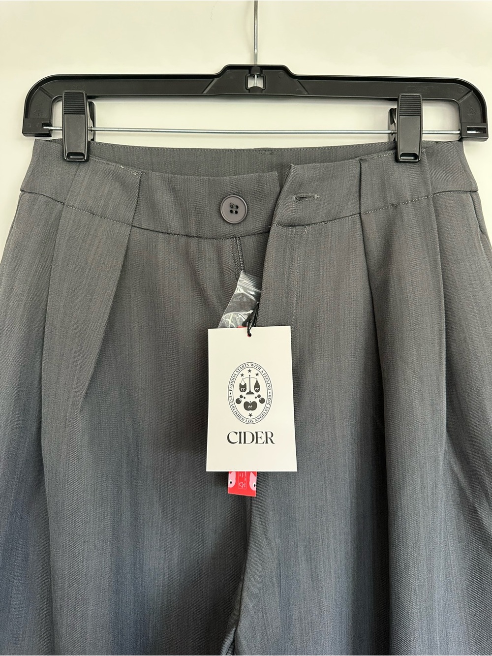Cider Women's Gray Straight Leg Trousers